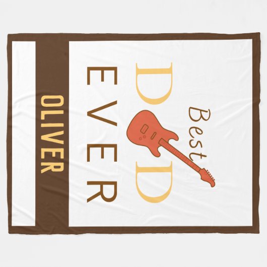 最高のパパは今まクールで可愛いモダントレンディー父の日 フリースブランケット (正面(横))