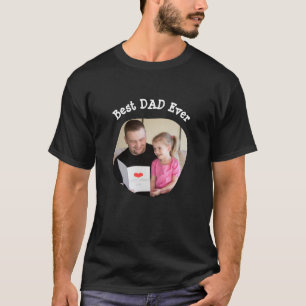 最高のパパは常にあなたの正方形の家族の写真をアップロード Tシャツ