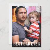 最高のパパは常にミニマルな父の日の写真 カード (正面)