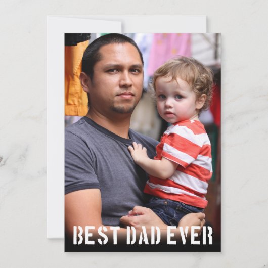 最高のパパは常にミニマルな父の日の写真 カード (正面)