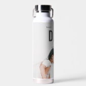 最高のパパは常にミニマル写真父の日 ウォーターボトル (正面)