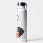 最高のパパは常にミニマル写真父の日 ウォーターボトル (背面)