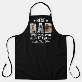 最高のパパは常に子供の名前とカスタム エプロン