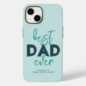 最高のパパは常に子供の名前に属してカスタムいる Case-Mate iPhoneケース (裏面)