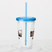 最高のパパは常に幸せな父の日あなたの写真を追加 アクリルタンブラー (右)