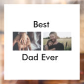 最高のパパは常に幸せな父の日あなたの写真を追加 ウィンドウサイン (シート2)