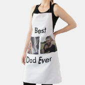 最高のパパは常に幸せな父の日あなたの写真を追加 エプロン (インサイチュ)