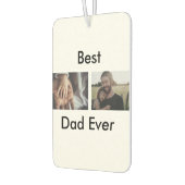 最高のパパは常に幸せな父の日あなたの写真を追加 カーエアーフレッシュナー (左)