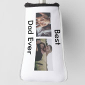 最高のパパは常に幸せな父の日あなたの写真を追加 ゴルフヘッドカバー (回転90)