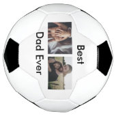 最高のパパは常に幸せな父の日あなたの写真を追加 サッカーボール (回転)