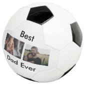 最高のパパは常に幸せな父の日あなたの写真を追加 サッカーボール (3/4)