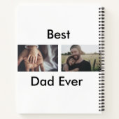 最高のパパは常に幸せな父の日あなたの写真を追加 ノートブック (裏面)