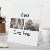 最高のパパは常に幸せな父の日あなたの写真を追加 台座サイン (インサイチュ)