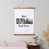 最高のパパは常に幸せな父の日あなたの写真を追加 吊り下げ型タペストリー (寝室)