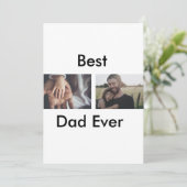 最高のパパは常に幸せな父の日あなたの写真を追加 招待状 (スタンド正面)