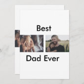 最高のパパは常に幸せな父の日あなたの写真を追加 招待状 (正面/裏面)