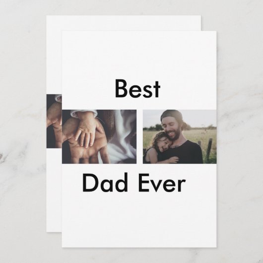 最高のパパは常に幸せな父の日あなたの写真を追加 招待状 (正面/裏面)
