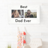 最高のパパは常に幸せな父の日あなたの写真を追加 横断幕 (インサイチュ)