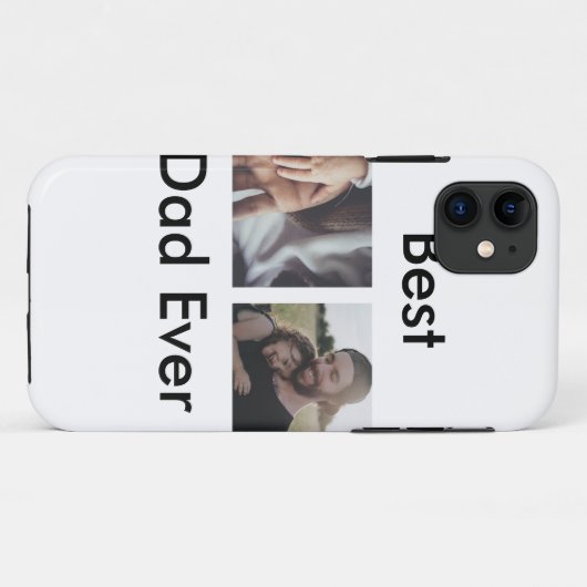 最高のパパは常に幸せな父の日あなたの写真を追加 Case-Mate iPhoneケース (裏面(横))