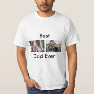 最高のパパは常に幸せな父の日あなたの写真を追加 Tシャツ
