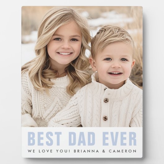 最高のパパは常に幸せな父の日の写真 フォトプラーク (正面)
