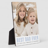 最高のパパは常に幸せな父の日の写真 フォトプラーク (側面)