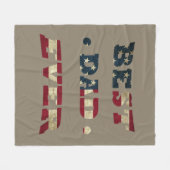 最高のパパは常に幸福な父祖の日の贈り物 フリースブランケット (正面(横))