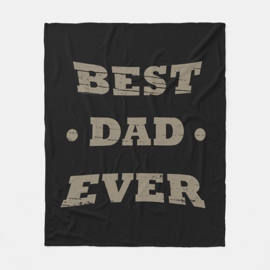最高のパパは常に幸福な父祖の日の贈り物 フリースブランケット (正面)