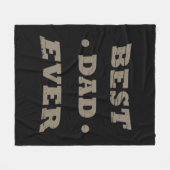 最高のパパは常に幸福な父祖の日の贈り物 フリースブランケット (正面(横))