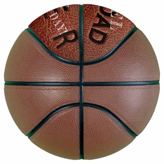 最高のパパは常に茶色の革のスタンプ父の日 バスケットボール (右)