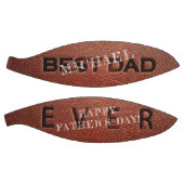 最高のパパは常に茶色の革のスタンプ父の日 バスケットボール (パネル)