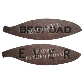 最高のパパは常に茶色の革のスタンプ父の日 バスケットボール (パネル)