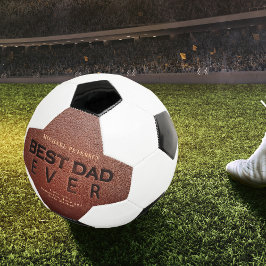 最高のパパは常に茶色の革の父の日はあなたを愛している サッカーボール