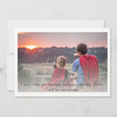 最高のパパは常に青い水の色のタイハットパパの日 案内状 (裏面)