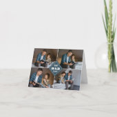 "最高のパパは常に"コラージュ写真の折り畳みホリデーカード シーズンカード (正面)