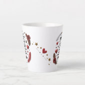 最高のパパは常に – 永遠に感謝，パパ カフェラテマグ (正面)