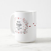 最高のパパは常に – 永遠に感謝，パパ コーヒーマグカップ (正面左)