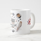 最高のパパは常に – 永遠に感謝，パパ ジャンボコーヒーマグカップ (正面右)