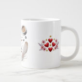 最高のパパは常に – 永遠に感謝，パパ ジャンボコーヒーマグカップ (右)