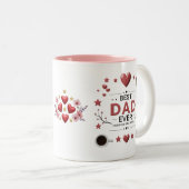 最高のパパは常に – 永遠に感謝,パパ ツートーンマグカップ (正面右)