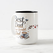 最高のパパは常に – 永遠に感謝,パパ ツートーンマグカップ (正面左)