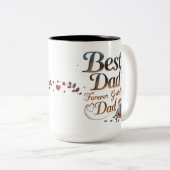 最高のパパは常に – 永遠に感謝,パパ ツートーンマグカップ (正面右)