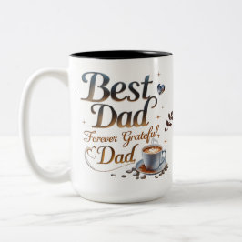 最高のパパは常に – 永遠に感謝,パパ ツートーンマグカップ