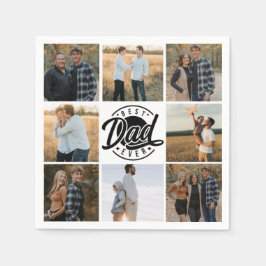 「最高のパパは常に」紙のナプキン スタンダードカクテルナプキン