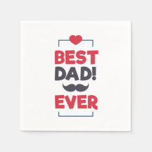 最高のパパは永遠に幸せな父の日 |ナプキン