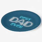 最高のパパは永遠に幸せな父の日 | ペーパープレート (アングル)