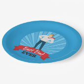 最高のパパは永遠に幸せな父の日 | ペーパープレート (アングル)