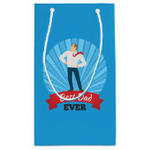 最高のパパは永遠に幸せな父の日 |抱き枕 スモールペーパーバッグ (裏面)