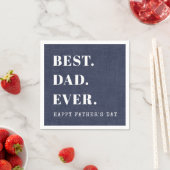 最高のパパは永遠に幸福の父の日 スタンダードカクテルナプキン (インサイチュ)