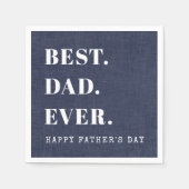 最高のパパは永遠に幸福の父の日 スタンダードカクテルナプキン (正面)